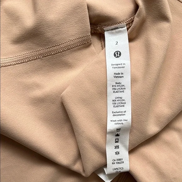 Lululemon High-Waisted Tan Leggings - Picture 3 of 9